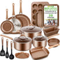 20-Piece Pots and Pans Set Non Stick – Induction Cookware, PFAS-Free, for All Cooktops, Bakeware & Utensils