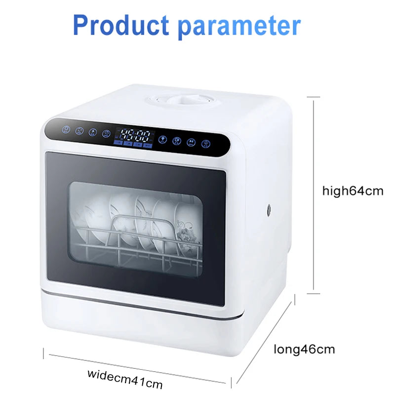 Table Top Dishwasher Home Mini Countertop Dishwasher 5 Sets Water tank Portable RV Fully Automatic Dishwasher Factory