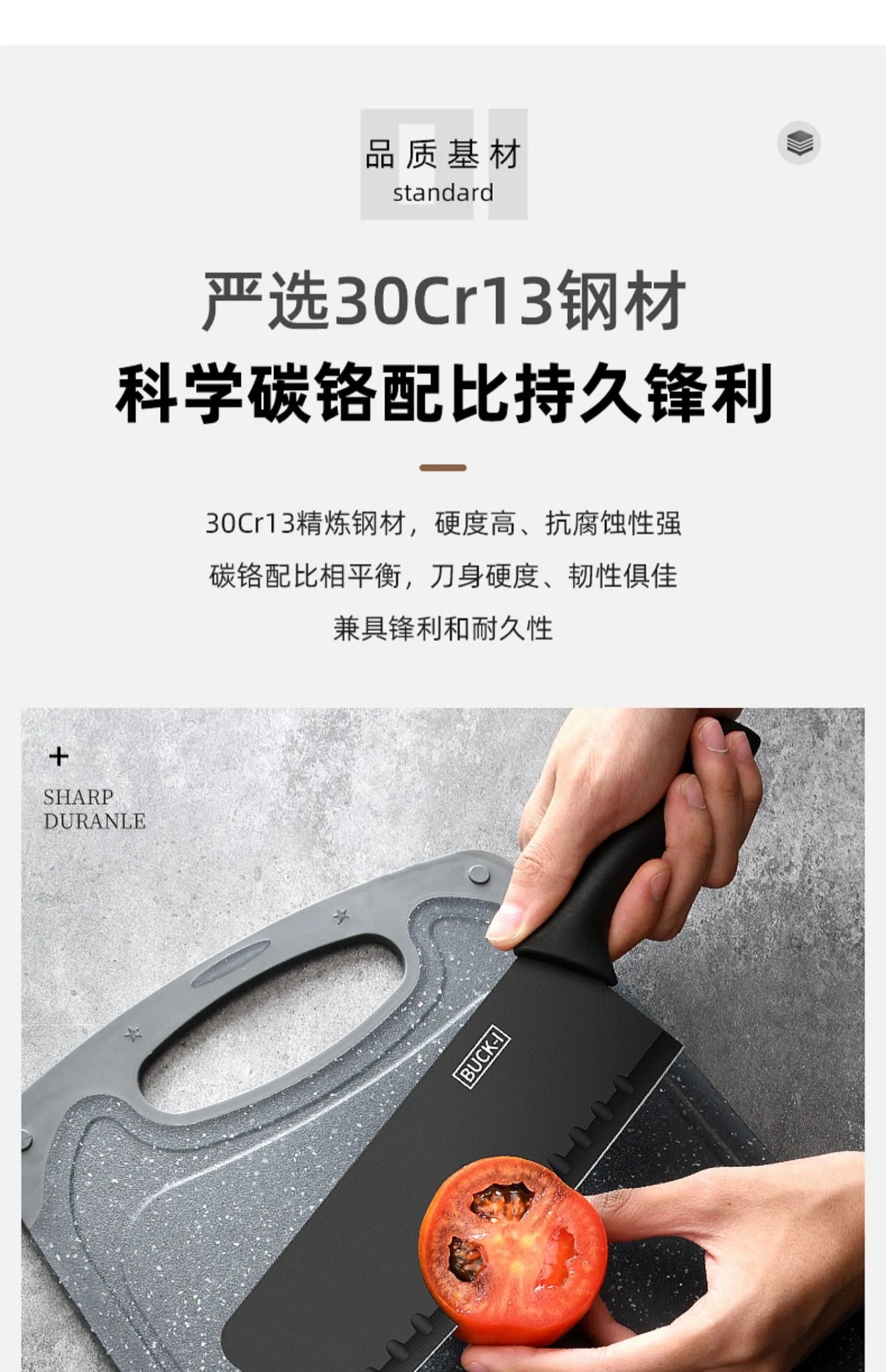 Kitchen Knife set Stainless steel Fixed blade Household Kitchen Cooking Tools Sharp Cutting Meat and Fruit knife