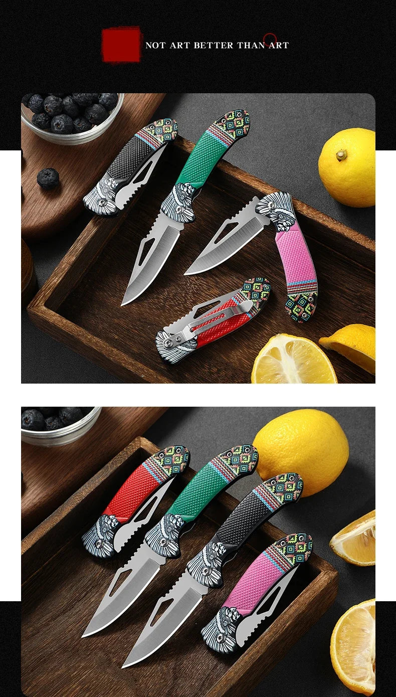 1Pcs Folding Knife Ideal for Eating Meat Cutting Fruit Roasting Sheep Made of Quality Stainless Steel Essential Kitchen Tool