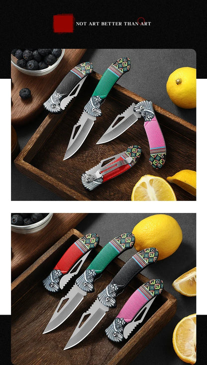 1Pcs Folding Knife Ideal for Eating Meat Cutting Fruit Roasting Sheep Made of Quality Stainless Steel Essential Kitchen Tool