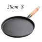 26cm Cast Iron Frying Pan, Uncoated Non-stick Crepe Maker Steak Pot for Gas Induction Cooker Kitchen
