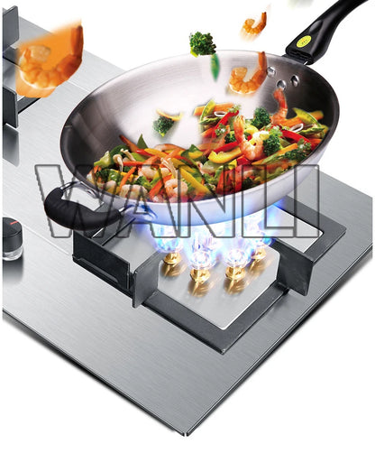 2025 419D 7.0KW Stainless Steel Double-head Fierce Stove /Household  Embedded Dual-Purpose Natural Liquefied Gas Stove