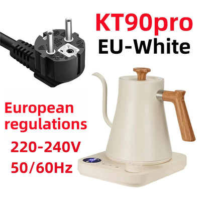 1200W/0.9L Gooseneck Electric Kettle LCD Display Pour Over Kettle for Coffee Tea,Intelligent Temperature Control,Quick Heating