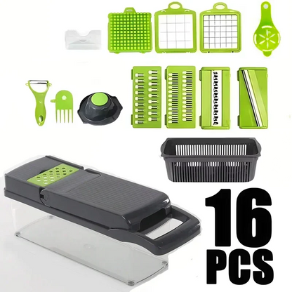Multifunctional 5 In 1 Handheld Food Chopper Vegetable Slicer Dicer Grater Portable Kitchen Veggie Cutting Prep Tool