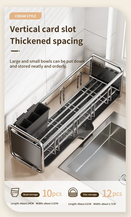 Dish Drying Rack Bowl Drainer Over Sink Drainer Draining Rack Organizer Kitchen Sink Basket Tableware Narrow Cup Holder Shelf
