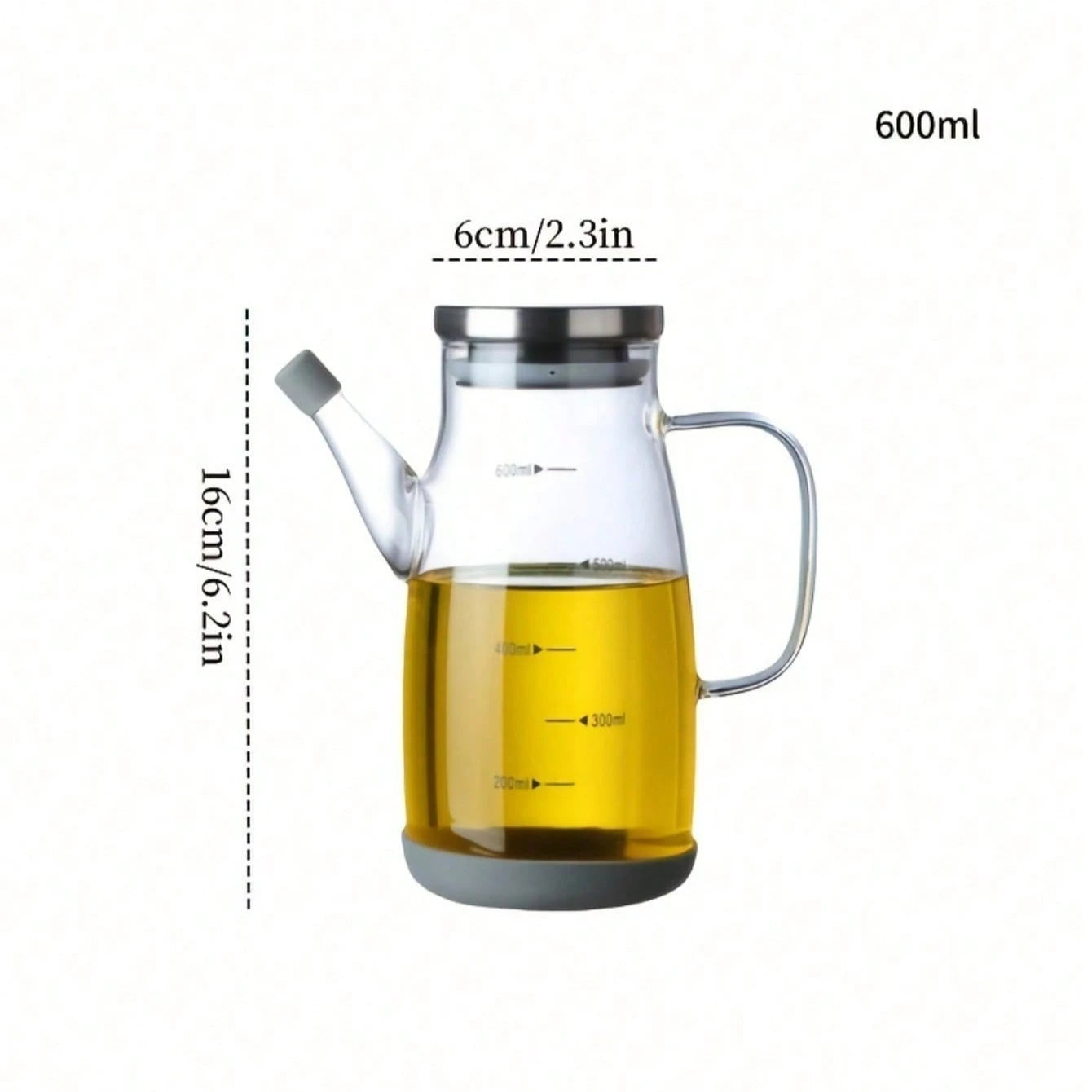 Borosilicate Glass Fuel Pumps - High-Temperature Durable, Leak-Proof Kitchen Glass Oil Bottles with Non-Drip Spouts