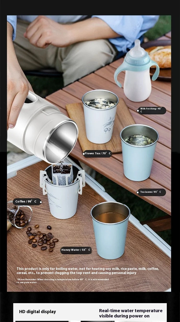 Heating Temperature Control Electric Kettle 24V Car Truck Water Heater Car Heating Smart Water Cup