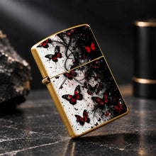 Exquisite Portable Igniter With Striking Red Black Dance Art Pattern, Stylish Atmospheric Practical Item For Daily Outdoor Camping Gathering Scenarios, Creative Premium Gift Choice With Distinct Unique Aesthetic A Humorous An