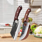 WXCOO Multifunctional Hand Forged Butcher Knife Kitchen Knife Durable Blade for BBQ Meat Cutting Boning Knife Wooden Handle