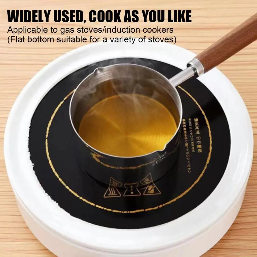 125ml/250ml Induction Sauce Pan Stainless Steel Hot Oil Pot Milk Pan Small Saucepan with Ergonomic Handle