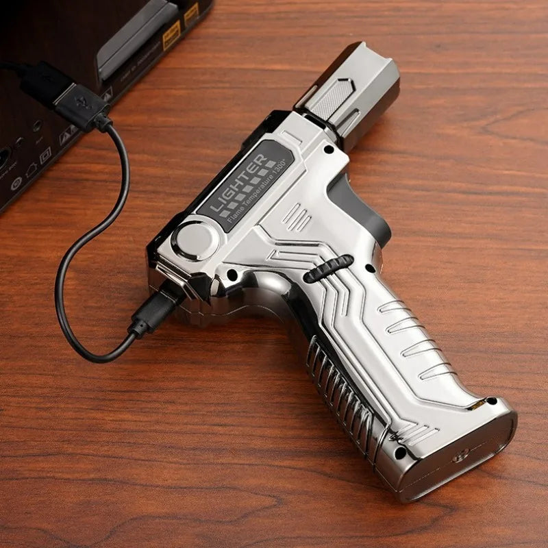 1300° High Temperature Windproof Flame Welding Gun Butane Gas Lighter Safety Lock Fire Switch Kitchen Cigar USB Electric Lighter