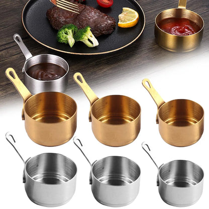 60/80/100ml Mini Sauce Pan Pot Gravy Stainless Steel Milk Pot Mini Sauce Pan Non Stick Small Saucepan