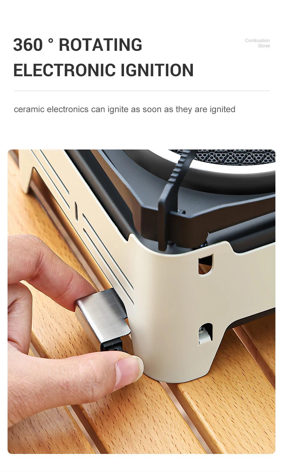 WESTTUNE Outdoor Gas Stove Portable Cooking Stoves Camping Emergency Burner with Electronic Ignition for Garden Picnic BBQ