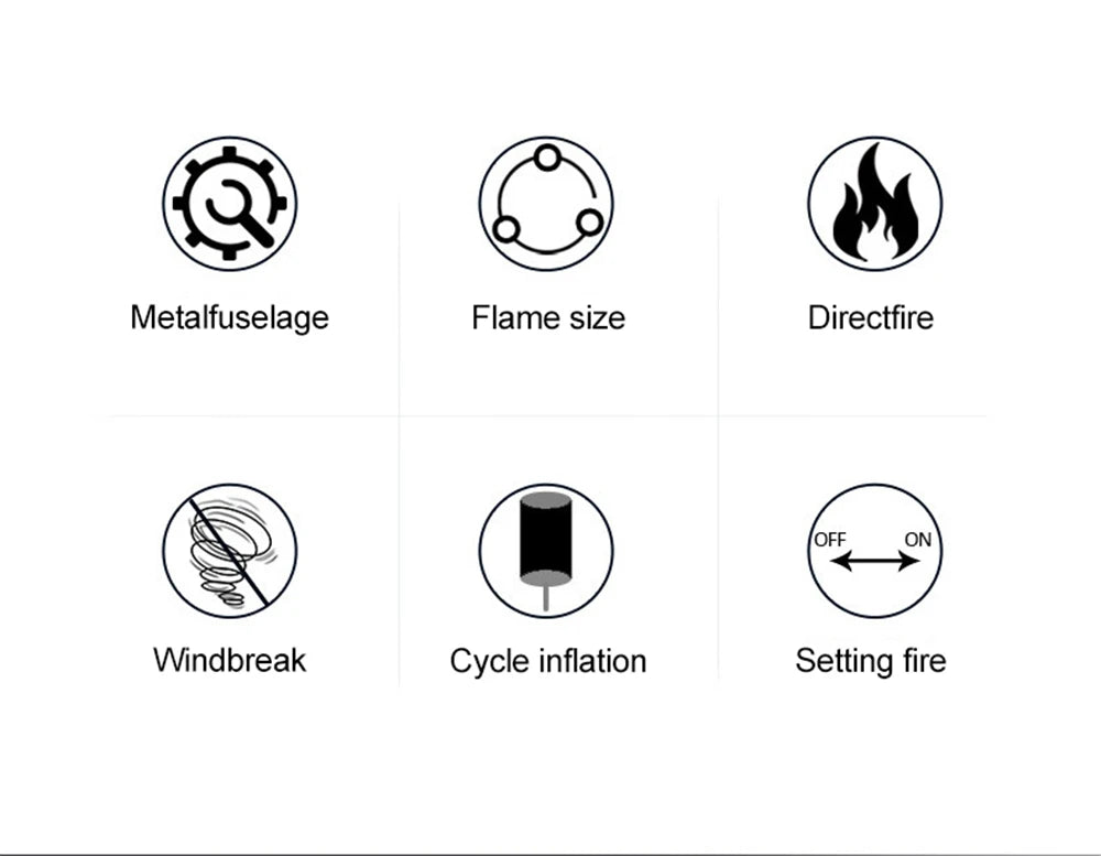 Metal Windproof Turbo Gas Lighters Welding Torch Kitchen Cooking Adjustable Flame Powerful Spray Gun Cigar Lighter For Men Gifts