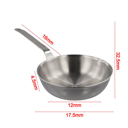Mini Frying Pan 316 Stainless Steel Omelet Pan Frypan Pot Fried Eggs Sauce Pan Mini Skillet For Butter Kitchen Cookware