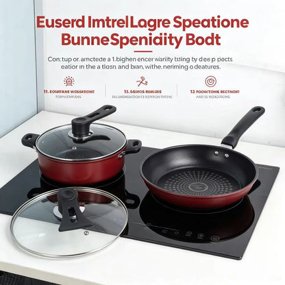 Non-Stick Cast Iron Frying Pan with Lid, Household Non-Stick Oil-Retaining Steak Frying Pan, Pancake Pan, Small Pan, Special Pan for Hand-Grabbed Pancakes, Frying Pan