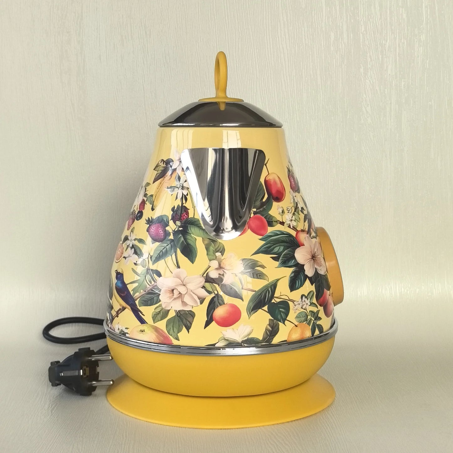 1850W Retro Printed Paint Electric Kettle With Temperature Display 304 Stainless Steel Boiling kettle Teapot Auto Power Off 1.7L