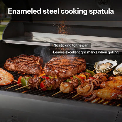 58,500 BTU 5-Burner Propane Gas Grill BBQ with Side Burner, Porcelain Grates, Wheels