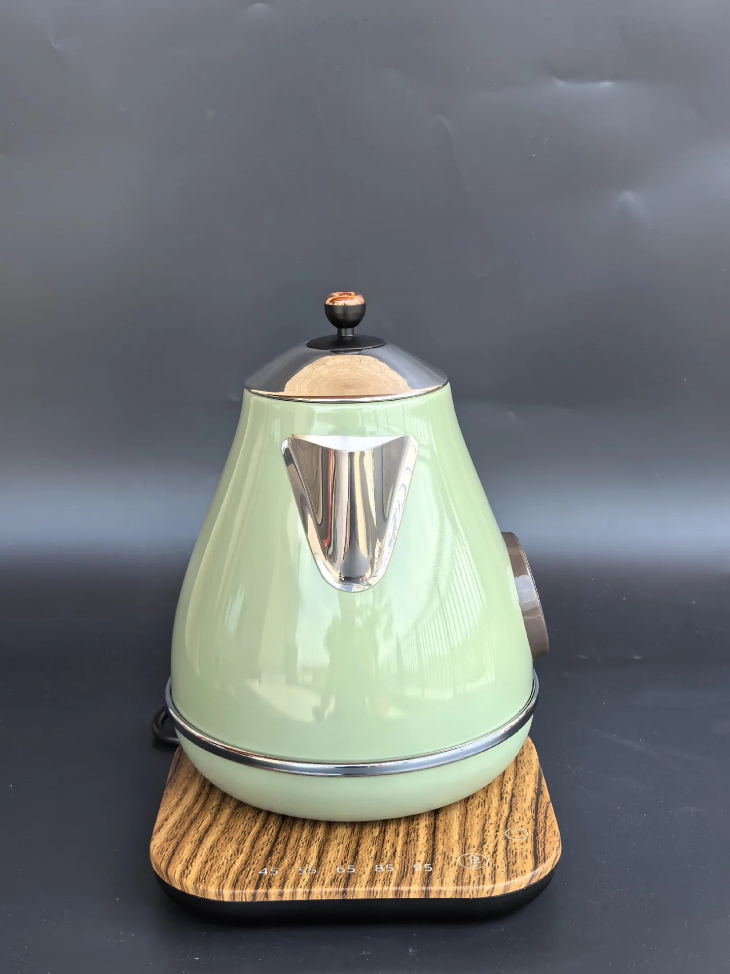 1.7L Vintage Wooden Grain Electric Kettle 304 Stainless Steel Boiling Water Kettle Temperature Control Electric Teapot 220V