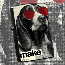 Creative Pop Art Cool Hound With Red Sunglasses Lighter, Retro Halftone Art Stylish Portable Accessory, Ideal For Outdoor Camping, Aroma Lighting, Birthday Vibe Boost, Daily Use, Gifting, Multi-Scenario Functional Unique Tren
