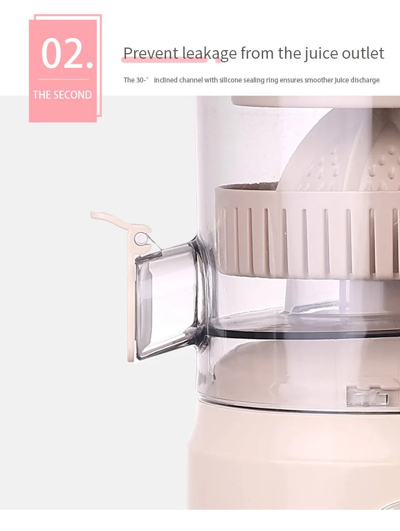 Extractor Fully Automatic Fruit Household Juicer Portable Juice Machine Residue Separation Bidirectional Spiral Fruit Juicer Cup