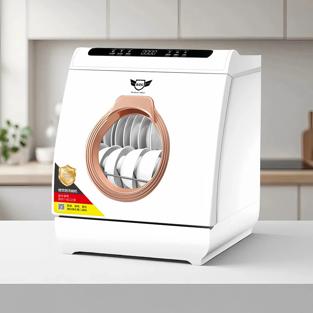 Q8-Max Household Free-installation Mini Dish Washing Portable Automatic  Freestanding Electronic Dishwasher Machine Home 8 Sets