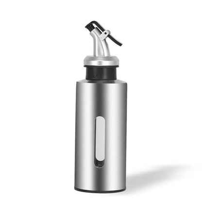 1PCS Kitchen Olive Oil Bottle Plastic Container Stainless Steel Bottle Body Pot Jar Pro Vinegar Sauce Holder Cooking Dispenser