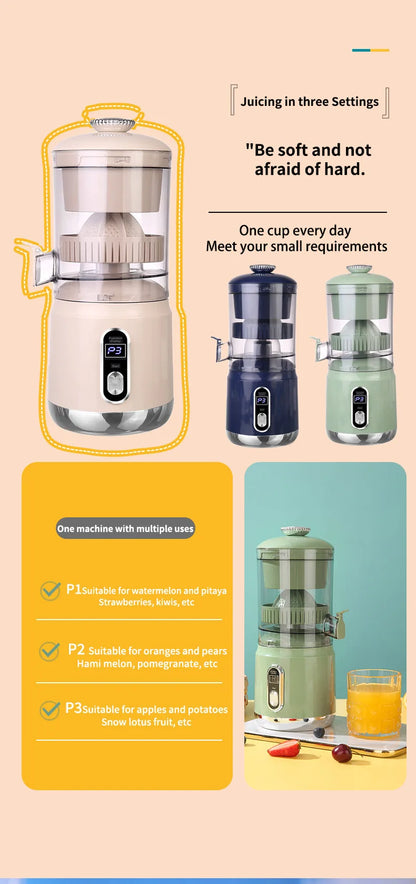 Extractor Fully Automatic Fruit Household Juicer Portable Juice Machine Residue Separation Bidirectional Spiral Fruit Juicer Cup