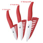 Ceramic Knives Set Kitchen knives 3 4 5 6 inch Chef knife +peeler with holder white zirconia blade Multi-color Handle