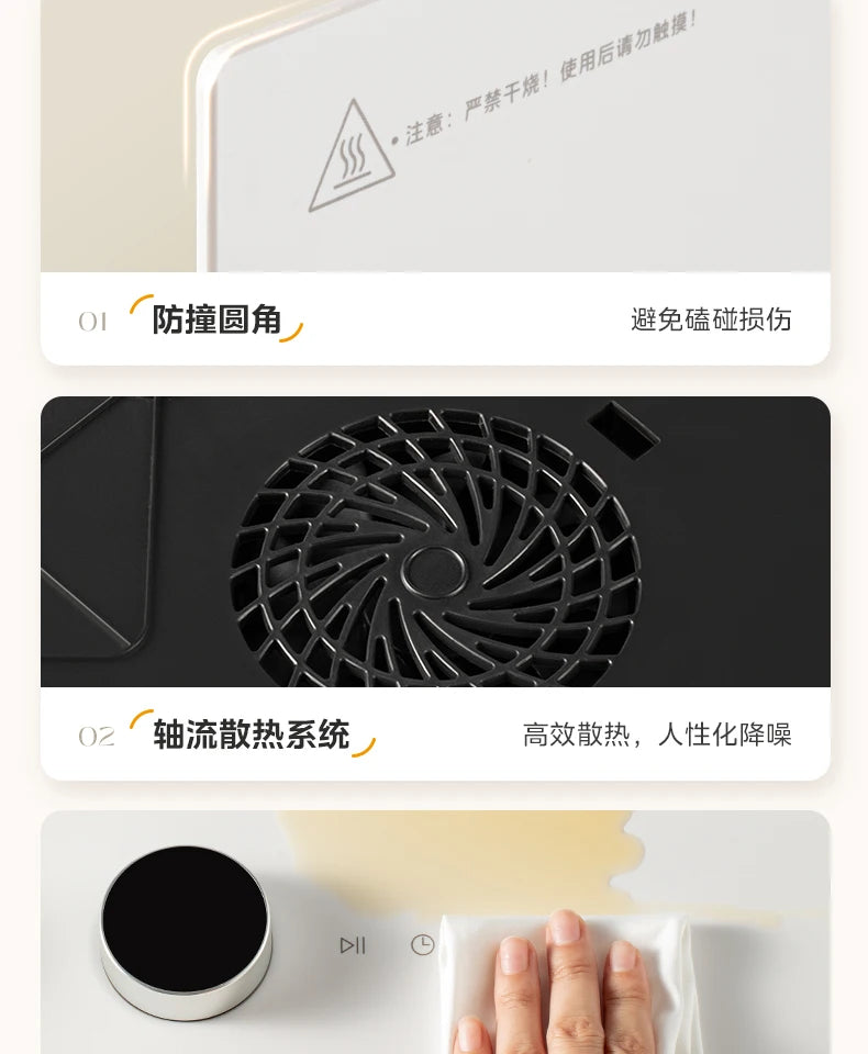 Household Dual - Burner Induction Cooktop, 3500W High Power Built in, Timing & Waterproof Multi - Functional Electric Stove