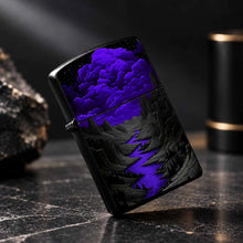 Mysterious Purple Nightriver Landscape Lighter, Starry Cloud Valley Scenic Portable Igniter, Stylish Decor For Outdoor Camping Daily Commute, Unique Exquisite Gift For Scenery Lovers, Artistic Aesthetic Collectible Acce A Hum