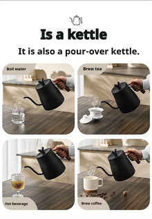 1L Stainless Steel Electric Kettle, Auto Shut-Off, for Pour-Over Coffee/Tea, Smart Temp Control & Mechanical Models