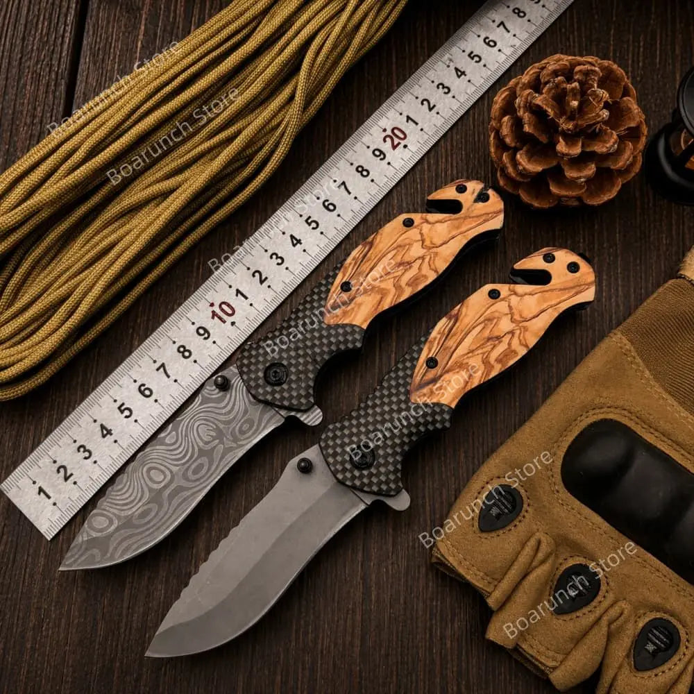 Household sharp multifunctional folding knife EDC pocket knife, suitable for outdoor camping and fishing emergency rescue knife