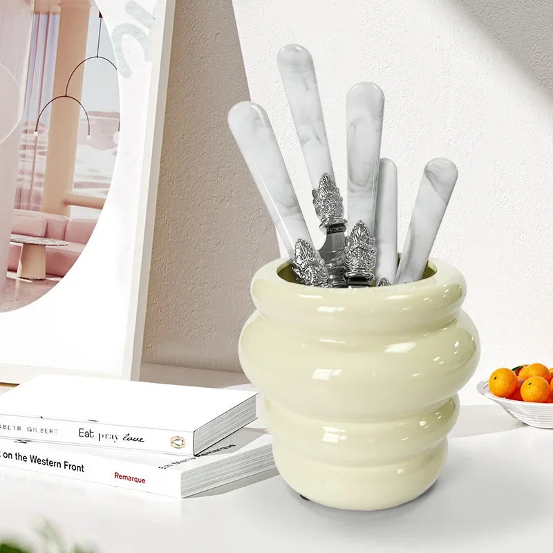 20/30pcs Flatware Set Stainless Steel Plastics Marbling Handle Cutlery Tableware Knife Fork Spoon Dishwasher Safe Dinnerware