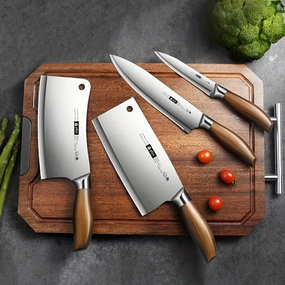 Professional Kitchen Knife 4-piece set, home sharp cleaver,Multi-purpose slicer,Professional Chef Knife,Fixed blade paring knife