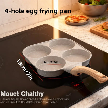 4-hole frying pan breakfast pan nonstick egg hamburger pancake fried egg artifact steak pot
