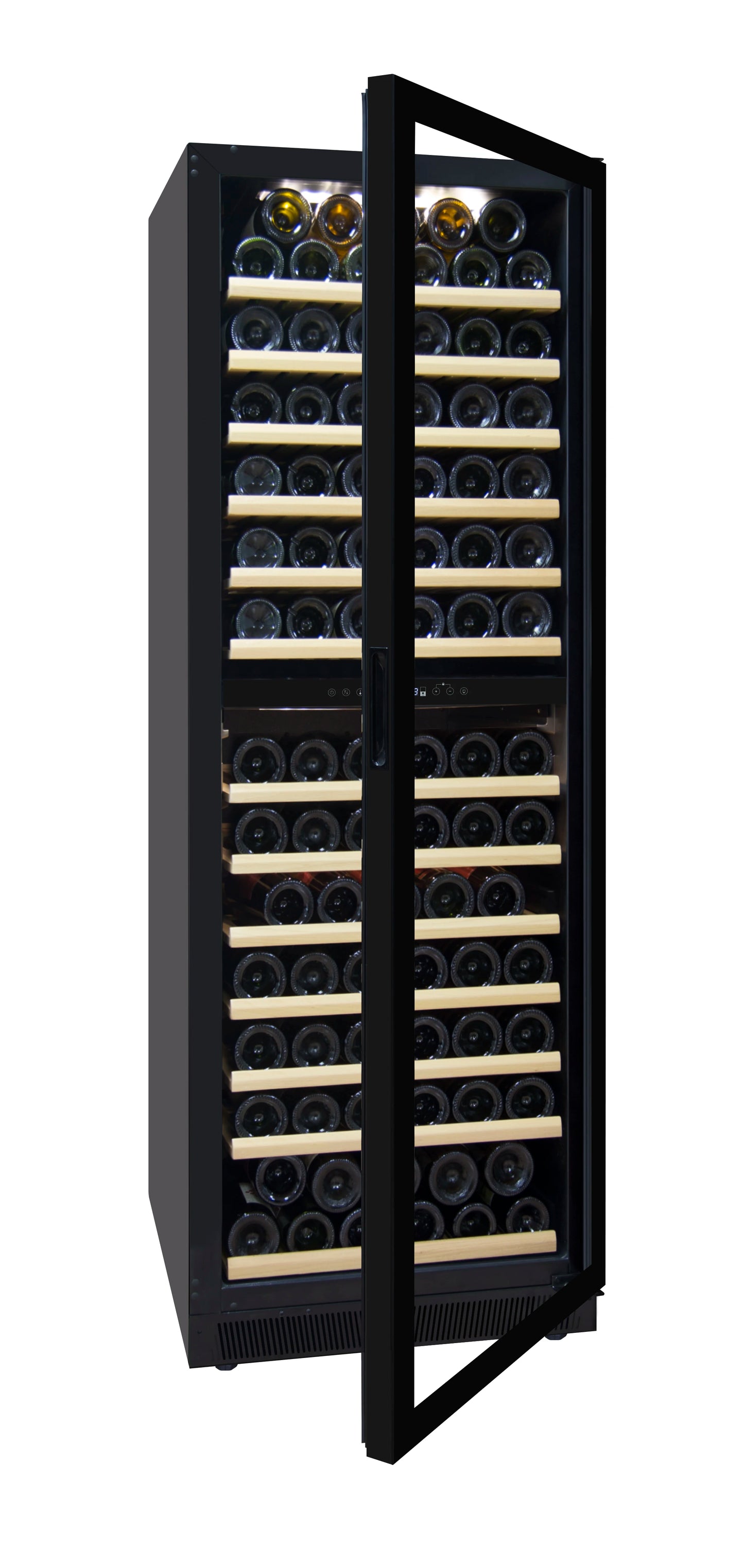 143 Bottles 375L Office Stainless Steel Black Color Built Wine Cellar Compressor Wine Cooler Wine bar Refrigerator