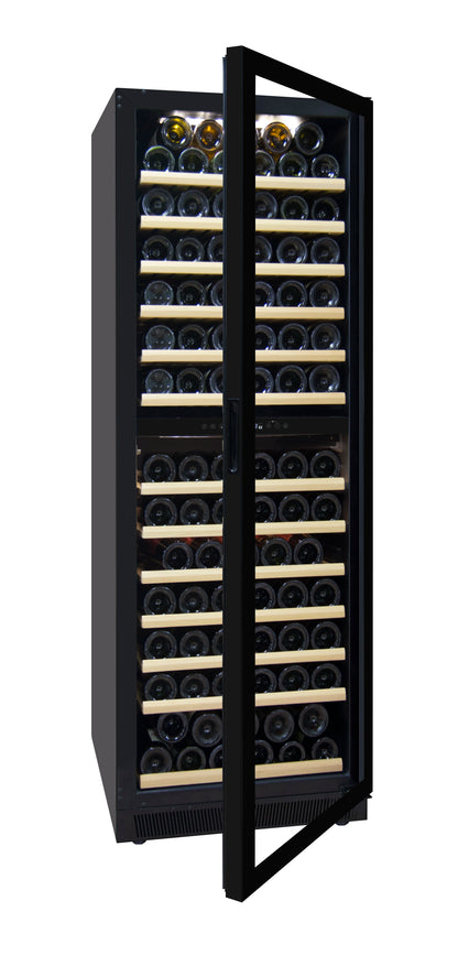 143 Bottles 375L Office Stainless Steel Black Color Built Wine Cellar Compressor Wine Cooler Wine bar Refrigerator