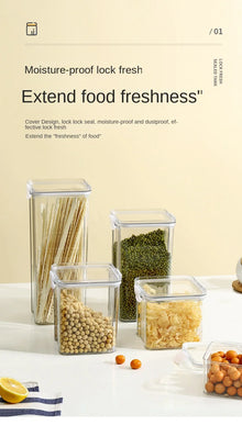 1-5PCS Sealed Jars Large Capacity Waterproof Transparent Scene Kitchen Candy Dried Grain Storage With Lid Fridge Storage Tank
