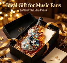 Artistic Guitar Shaped Whiskey Decanter Hand-Finished Glass Liquor Dispenser Decorative Barware Unique Gift for Whiskey Lovers