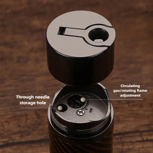 HONEST Windproof Metal Jet Flame Torch Lighter, Refillable Multi-Use for Cigar Welding Moxibustion Outdoor