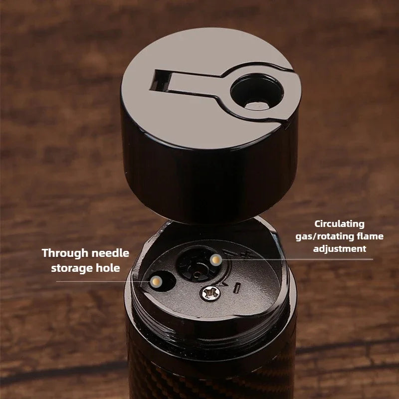 HONEST Windproof Metal Jet Flame Torch Lighter, Refillable Multi-Use for Cigar Welding Moxibustion Outdoor