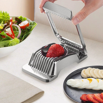 Aluminum Alloy Egg Slicer Egg Slicer Cutter for Boiled Eggs Multipurpose Slicer for Egg Ham Strawberry Banana Kitchen Gadget