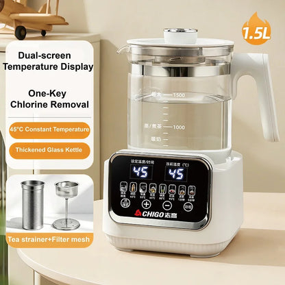 1.5L Electric Kettle Home Health Kettle Multifunctional Milk Regulator Temperature Control Flower Tea Kettle Auto Keep Warm 800W