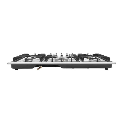 5-Burner Natural Gas Cooktop Drop-In Fierce Fire Kitchen Gas Stove with Flame Failure Protection Stainless Steel Gas Stove