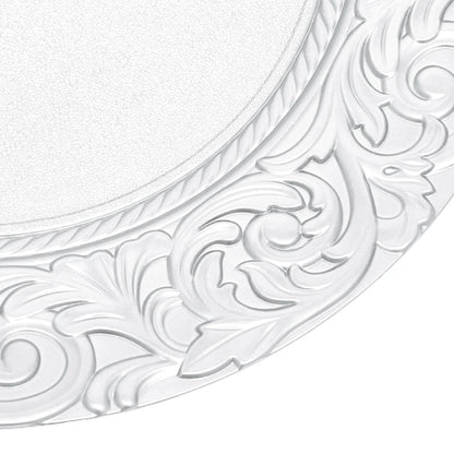100 Pcs Silver Round Charger Plates Set, Reusable Serving Plates Disposable Platters for Wedding Party Banquets Picnics