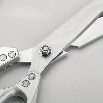 Extended Stainless Steel Kitchen Scissors Heavy-duty Barbecue Scissors Steak Shears,Multi-purpose Chicken Bone Scissors