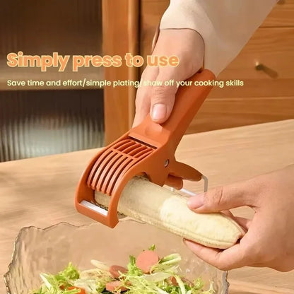 HooFun Kitchen Tools Stainless Steel Vegetable and Fruit Slicer Multi Functional Salad Slicer Kitchen Accessories