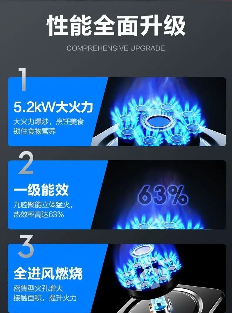 【hot item】Single Stove Household Desktop Gas Stove For Liquefied Natural Gas Embedded Single Eye Stove